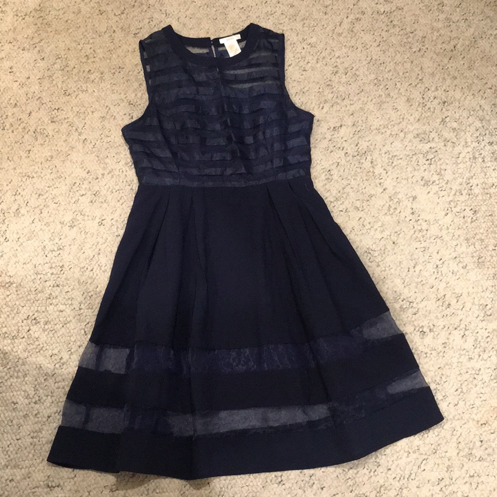Navy striped dress